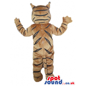 Tiger with white belly, black paws and sharp teeth - Custom