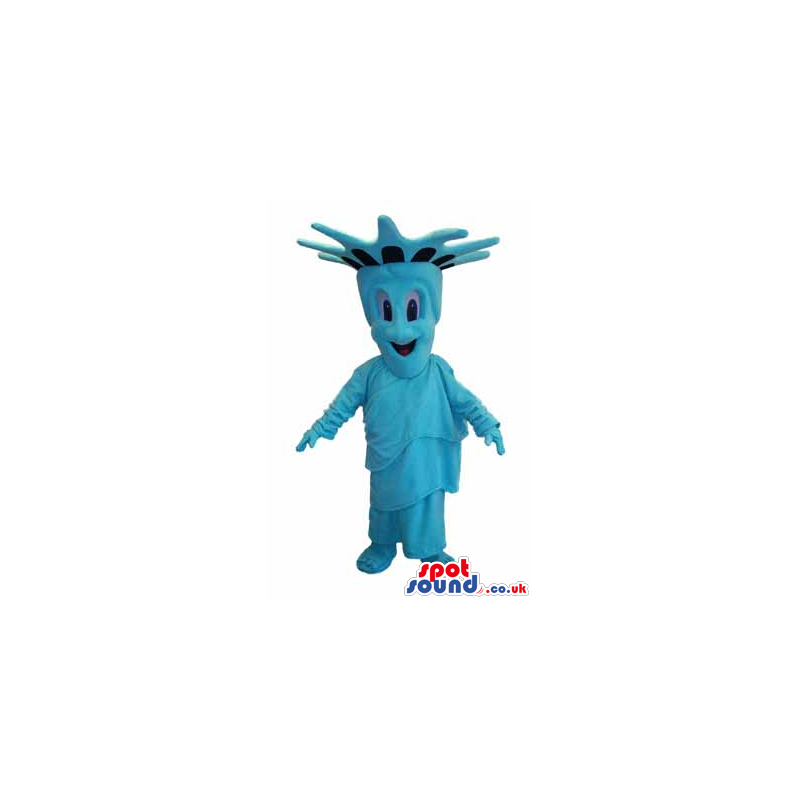 Amazing Funny Blue New York Statue Of Liberty Statue Mascot -