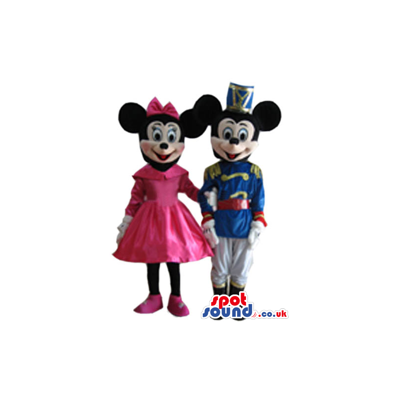 Mickey Mouse Cartoon Character Mascot With Prince Clothes -