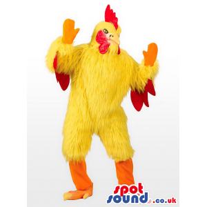 Yellow And Red Chicken Or Hen Adult Size Disguise Or Mascot -