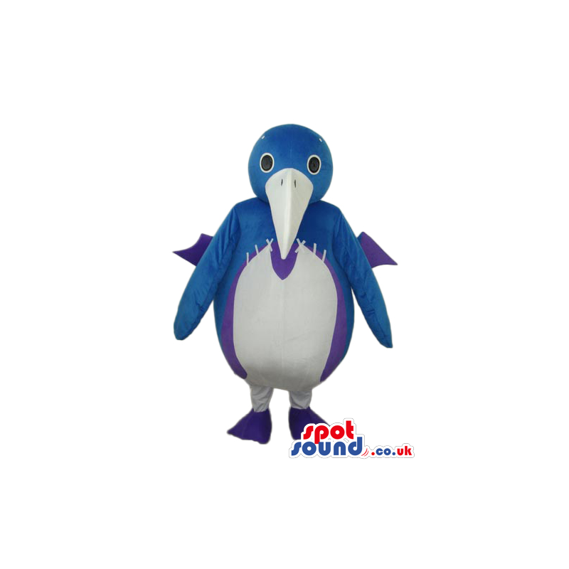 White And Blue Bird Toy Doll Mascot With A White Beak - Custom