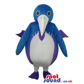 White And Blue Bird Toy Doll Mascot With A White Beak - Custom