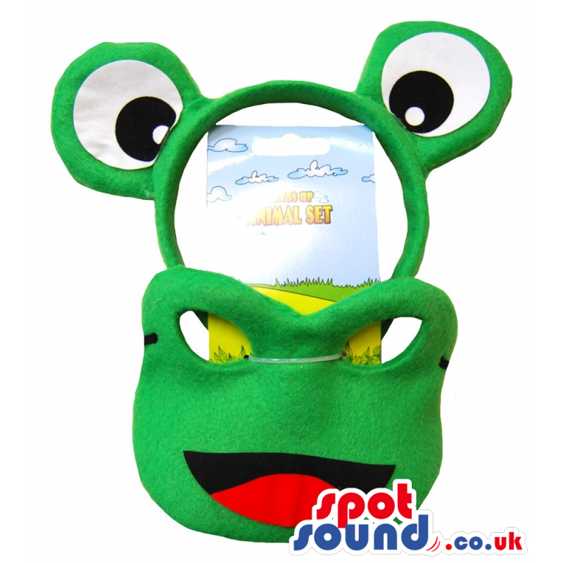 Green Frog Children Size Mask And Headband Costume - Custom