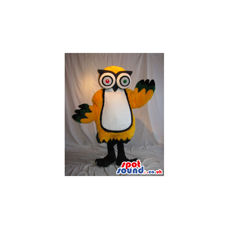 Yellow And White Owl Mascot, A Logo For Tripadvisor Brand Name