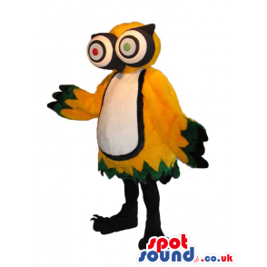 Yellow And White Owl Mascot, A Logo For Tripadvisor Brand Name