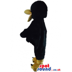 Black duck with a big yellow beak and yellow feet - Custom