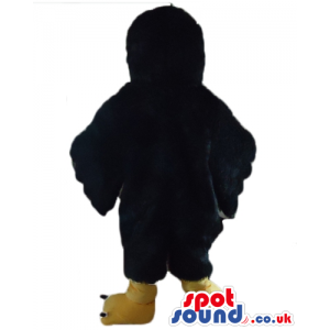 Black duck with a big yellow beak and yellow feet - Custom