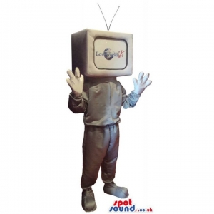 SPOTSOUND UK Mascot of the day : Silver Tv Mascot With A Body And Without A Face And A Logo. Discover our #spotsound #uk #mascots and all other Mascots objecton our webiste : https://bit.ly/3sKy4o1518. #mascot #costume #party #marketing #events #mascots https://www.spotsound.co.uk/mascots-object/3884-silver-tv-mascot-with-a-body-and-without-a-face-and-a-logo.html