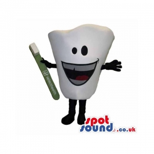 SPOTSOUND UK Mascot of the day : Big Funny White Tooth Mascot With Toothbrush And Face. Discover our #spotsound #uk #mascots and all other Mascots not classifiedon our webiste : https://bit.ly/3sKy4o1509. #mascot #costume #party #marketing #events #mascots https://www.spotsound.co.uk/mascots-not-classified/3875-big-funny-white-tooth-mascot-with-toothbrush-and-face.html