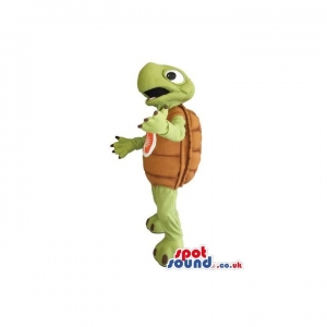 SPOTSOUND UK Mascot of the day : Turtle Animal Mascot With A Logo On Its Front Shell. Discover our #spotsound #uk #mascots and all other Mascots turtleon our webiste : https://bit.ly/3sKy4o1517. #mascot #costume #party #marketing #events #mascots https://www.spotsound.co.uk/mascots-turtle/3883-turtle-animal-mascot-with-a-logo-on-its-front-shell.html