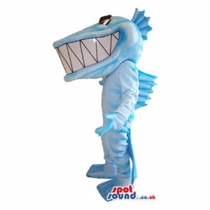 SPOTSOUND UK Mascot of the day : Blue And White Fish Plush Mascot With Fins And Giant Teeth. Discover our #spotsound #uk #mascots and all other Mascots fishon our webiste : https://bit.ly/3sKy4o1530. #mascot #costume #party #marketing #events #mascots https://www.spotsound.co.uk/mascots-fish/3896-blue-and-white-fish-plush-mascot-with-fins-and-giant-teeth.html