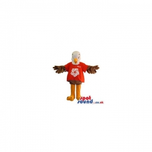 SPOTSOUND UK Mascot of the day : White And Brown Eagle Mascot Wearing A Red T-Shirt With A Logo. Discover our #spotsound #uk #mascots and all other Mascot of birdson our webiste : https://bit.ly/3sKy4o1524. #mascot #costume #party #marketing #events #ma... https://www.spotsound.co.uk/mascot-of-birds/3890-white-and-brown-eagle-mascot-wearing-a-red-t-shirt-with-a-logo.html