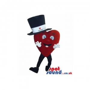 SPOTSOUND UK Mascot of the day : Red Big Heart Mascot Wearing A Big Top Hat With A Logo. Discover our #spotsound #uk #mascots and all other Mascots objecton our webiste : https://bit.ly/3sKy4o1521. #mascot #costume #party #marketing #events #mascots https://www.spotsound.co.uk/mascots-object/3887-red-big-heart-mascot-wearing-a-big-top-hat-with-a-logo.html