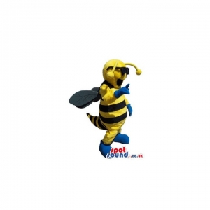 SPOTSOUND UK Mascot of the day : Cool Bee Insect Mascot Wearing Sunglasses And Gloves. Discover our #spotsound #uk #mascots and all other Mascots beeon our webiste : https://bit.ly/3sKy4o1538. #mascot #costume #party #marketing #events #mascots https://www.spotsound.co.uk/mascots-bee/3905-cool-bee-insect-mascot-wearing-sunglasses-and-gloves.html